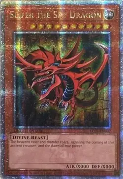 Light Play x 1 Slifer the Sky Dragon - LC01-EN002 - Quarter Century Secret Rare - Image 1