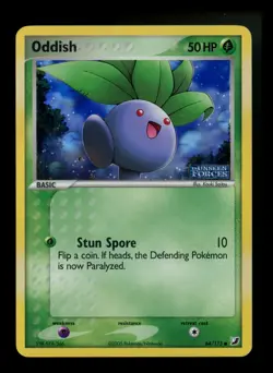 Oddish 64/115 EX Unseen Forces 2005 Reverse Holo Pokemon Card TCG - Image 1