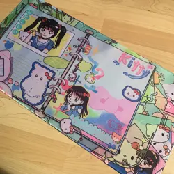 Sanrio Notebook Style Rubber Playmat Play Mat For Tcg Trading Card Games Kawaii - Image 1