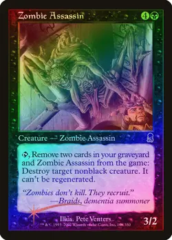 Zombie Assassin FOIL Odyssey PLD Black Common MAGIC GATHERING CARD ABUGames - Image 1