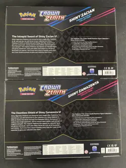 Pokemon Cards x2 Sealed Zacian Zamazenta Premium Figure Collection Crown Zenith - Image 2