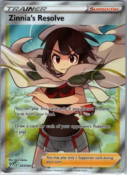 Zinnia's Resolve 203/203 SWSH07: Evolving Skies - Pokemon Card - NM - Image 1