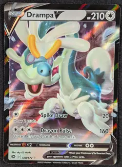 Drampa V 2022 Brilliant Stars Full Art Ultra Rare Pokemon Card 128/172 (NM) - Image 1