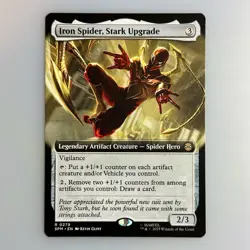 Iron Spider Stark Upgrade Magic The Gathering Spider-man Extended Art R 0279 NM - Image 1