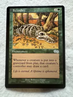 MTG - Fecundity - Urza's Saga - LP - Free Shipping! - Image 1