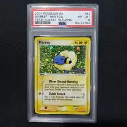 2004 Pokemon MAREEP 67/109 - Stamped Reverse Holo EX Team Rocket Returns - PSA 8 - Image 1