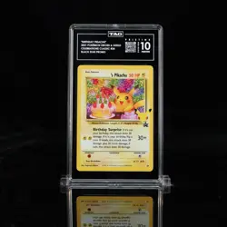 #1 Rank TAG PRISTINE 10 - BIRTHDAY PIKACHU HOLO - BLACK STAR PROMO #24 - Image 1