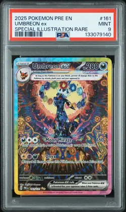 2025 POKEMON PRE EN-PRISMATIC EVOLUTIONS #161 UMBREON EX PSA 9 - Image 1
