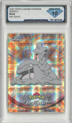 2000 Topps Chrome Pokemon MUK #89 Tekno 💎 DSG 10 Gem Mint - Image 1