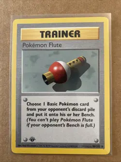 Pokemon TCG Pokemon Flute Base Set 86/102 1st Edition Never Played Near Mint - Image 1