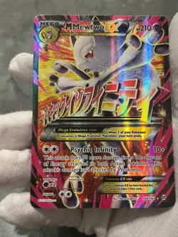 Pokemon TCG M Mewtwo EX 160/162 Breakthrough Holo Full Art Mega DMG - Image 3