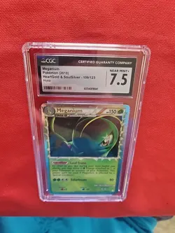 Pokemon: Meganium #109/123 Holo Rare HeartGold & SoulSilver 2010 - CGC 7.5 - E83 - Image 5