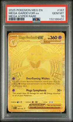 2025 POKEMON MEG EN-MEGA EVOLUTION MEGA HYPER RARE #187 MEGA GARDEVOIR EX PSA 10 - Image 1