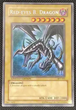Yu-Gi-Oh! Red-Eyes B. Dragon BPT-005 2002 Collectors Tin Limited Edition Holo LP - Image 1