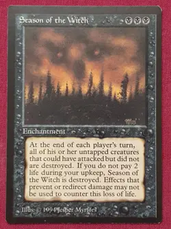 Magic The Gathering THE DARK SEASON OF THE WITCH black card MTG - Image 1