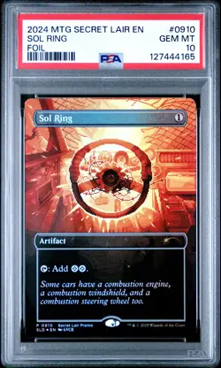 2024 MTG SECRET LAIR DROP FOIL #0910 SOL RING PSA 10 - Image 1
