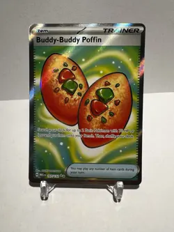 Buddy-Buddy Poffin Full Art Trainer 167/132 Pokemon - Mega Evolutions NM - Image 1