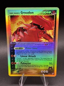 Pokemon TCG Team Magma's Groudon Ex Team Magma vs Team Aqua 9/95 Reverse Holo - Image 1