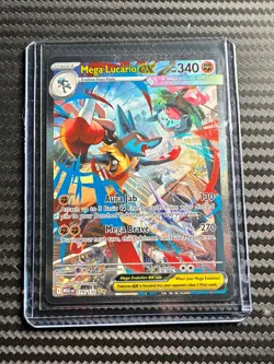 Pokemon Mega Lucario ex 179/132 Me01: Mega Evolution Holo freshly pulled - Image 1