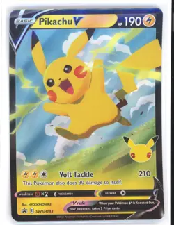 Pikachu V SWSH143 NM Promo Rare Pokemon Card NM 0321#102 - Image 1