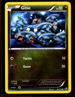 Gible #94/113 Legendary Treasures Common Pokemon Card Non-Holo NM 0408#222 - Image 1