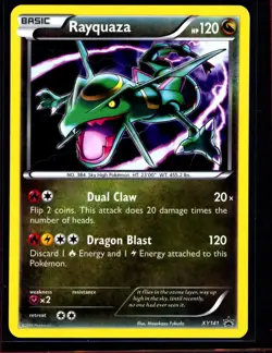 Pokemon Card TCG - Rayquaza XY141 Foil Promo XY Black Star Promo NM 0408#227 - Image 1