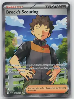 Pokemon Card Brock's Scouting Ultra Rare SV09: Journey Together 179/159 NM - Image 1