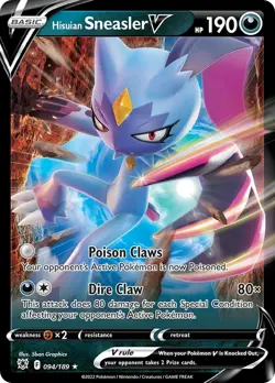 Hisuian Sneasler V 94/189 Rare Holo V | Astral Radiance | Pokemon Card - Image 1