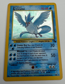 Articuno Pokemon Card Holo WOTC 2/62 Fossil Set Rare Vintage 1999 Original LP/NM - Image 1
