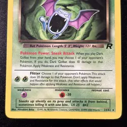 Dark Golbat 24/82 Team Rocket Regular Non-holo WOTC Pokemon Card Near Mint NM - Image 3