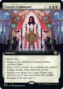 MTG - Kayla's Command - Foil - Extended Art, Brothers War Variants - Image 1