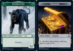 MTG - Guenhwyvar Token // Treasure Token - Foil, Adventures in the Forgotten Rea - Image 1