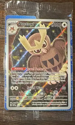 Pokemon Noctowl Black Star Promo SVP 141 Stellar Crown - SEALED - Image 1