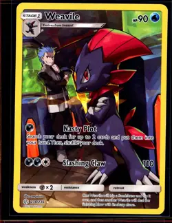 Weavile (Secret) 238/236 Sm-Cosmic Eclipse Holo TCG Pokemon LP/NM 0408#68 - Image 1