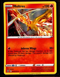 Moltres 21/172 Holo Rare - 2022 Brilliant Stars - Pokemon TCG NM 0408#229 - Image 1