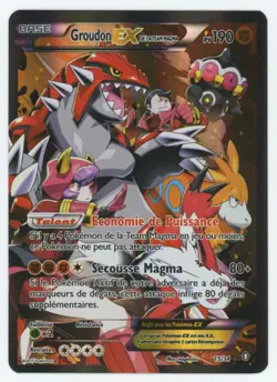 Pokemon XY Double Crisis ( French ) Team Magma's Groudon EX Full Art Ultra Rare - Image 1