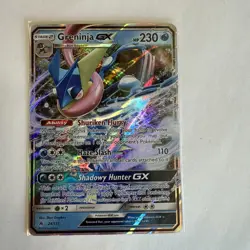 GRENINJA GX 2018 POKEMON SUN & MOON FORBIDDEN LIGHT RARE 24/131 LP - Image 1
