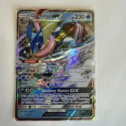 GRENINJA GX 2018 POKEMON SUN & MOON FORBIDDEN LIGHT RARE 24/131 LP - Image 2