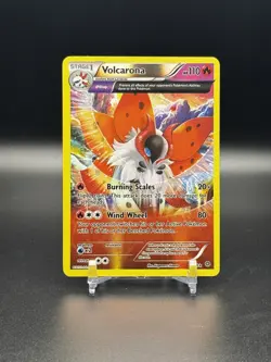 2015 POKEMON XY ANCIENT ORIGINS #18 VOLCARONA REVERSE HOLO RARE NM - Image 1