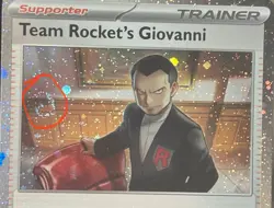 Team Rocket's Giovanni 174/182 SV: Destined Rivals Cosmos Holo SWIRL Pokemon NM - Image 1