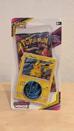 Pokemon x1 Unified Minds Checklane Blister Pikachu Promo New! Sealed. - Image 1