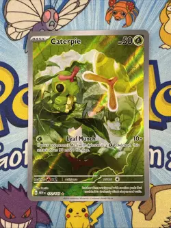 Caterpie - 172/165 SV: Scarlet & Violet 151 IR NM Full Art English Pokemon - Image 1