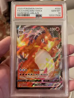 PSA 10 2020 Pokemon SWSH FA/Charizard VMax Darkness Ablaze #020 😍 PSA Fresh 😍 - Image 1