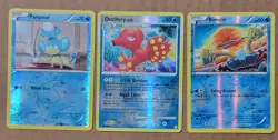 Pokemon Lot 3 Binacle 22/124 Panpour 28/99 Octillery 57/123 Holo Foil Card Read - Image 1