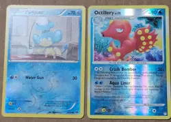 Pokemon Lot 3 Binacle 22/124 Panpour 28/99 Octillery 57/123 Holo Foil Card Read - Image 2
