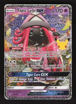 Tapu Lele GX 60/145 Pokemon Celebrations Classic Collections Holo Full Art Card - Image 1