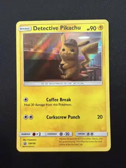 Detective Pikachu SM190 Promo SM Promos Pokemon Card - Image 1