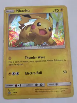 Pokemon TCG Pikachu SM76 Sun and Moon Promos Holo Card HP Collectible Card - Image 2