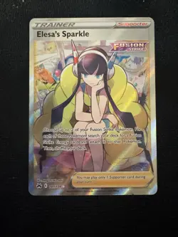 Pokemon TCG Elesa's Sparkle Full Art Holo Card 147/159 Crown Zenith - Image 1