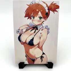 PokeGirl Misty Sexy Anime Waifu Bikini Girl Doujin Lewd Goddess Story Art Card - Image 2